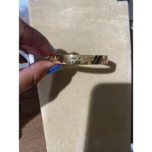 Kate Spade Bracelet Gold Tone Bangle Best Friend Ever Engraved Bridesmaid